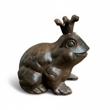 Figurine grenouille en fonte