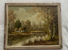 Tableau Signé Et Certificat D’authenticité R.Mogisse Huile Sur Toile Ancien 1955