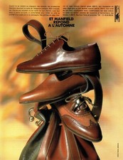 publicité Advertising  1122  1991   chaussures   automne Manfield  maroquinerie