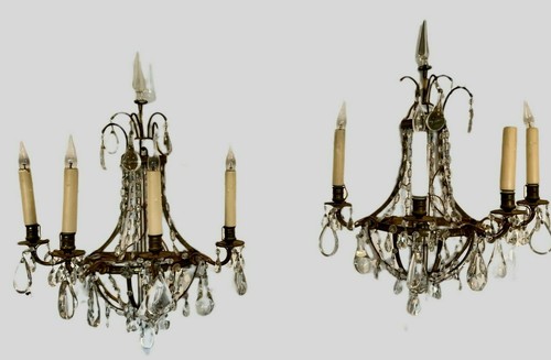 Paire appliques corbeille - corbeille, en