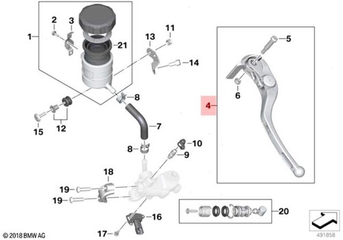 New bmw handbrake lever - new,