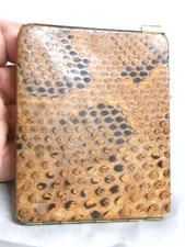 ?? ANCIEN ÉTUI A CIGARETTE VINTAGE PEAU ANIMALIÈRE BOITE A TABAC EN CUIR