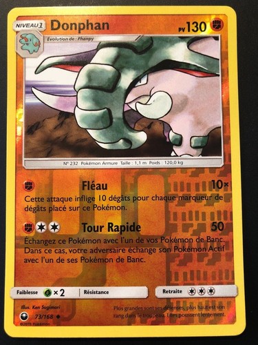 Carte pokemon donphan - carte, 73/168