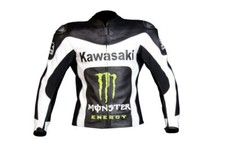 KAWASAKI Veste en Cuir de Moto Veste de Motard en Cuir Veste en Cuir Motard 50