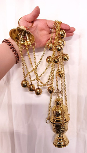 High polished brass hanging - polished,