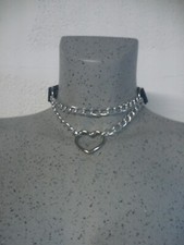 Collier noir Chain Heart