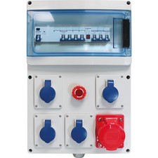 Coffret de chantier Triphasé 4 prises 230V + 1 prise 3P+N+T EUR'OHM