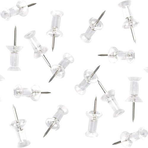 Clear plastic head push - clear,