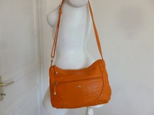 BEAU SAC MARQUE ITALIENNE BRUNO ROSSI TOUT CUIR AGNEAU SOUPLE PORTE EPAULE 