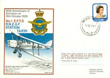 New Zealand 1979  Flight Cover RNZAF Station Taieri with De Havilland Tiger Moth