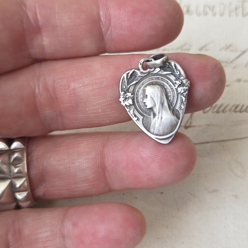 Pendentif médaille vierge - pendentif,