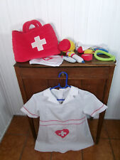 Lilliputiens Mallette velours LE PETIT DOCTEUR  costume infirmiere