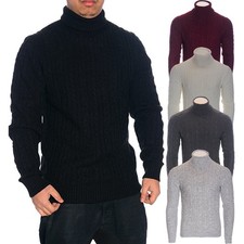 Alcott Pull Homme Designer Col Roulé Haut Tricoté En Laine