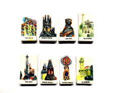 Série complète de fèves GAUDI 1994 Architecte MONUMENTS ESPAGNE Rare * 204