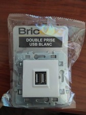 Double prise USB Blanc Brico élec