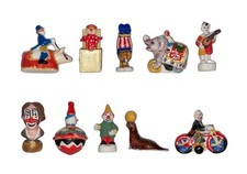 Série complète de 10 fèves Les jouets du cirque 2005