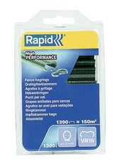 Lot 1390 agrafes grillage VR16 galva plastifié vert RAPID AGRAFES