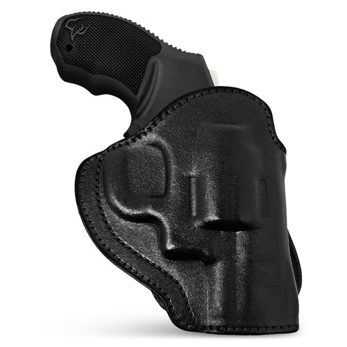 Black owb leather revolver - black,