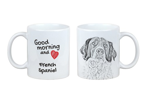 épagneul français tasse avec - français,