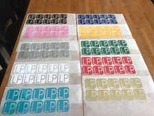 INITIALES - 10 PATCHS FLOCAGES POUR MAILLOT SHORT SURVÊTEMENT CHAUSSETTES