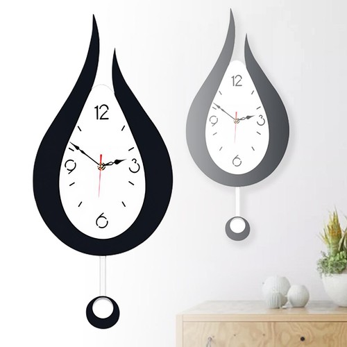 Horloge murale acrylique noire - horloge,
