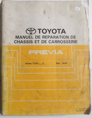 Manuel atelier toyota - d'atelier,