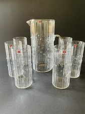 Tapio Wirkkala pour Ittala Lot 6 Verre + Carafe Série “ Mois ” Ans 70