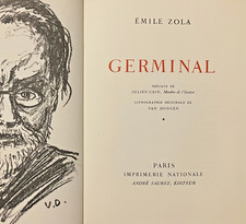 Sauret 1953 ÉMILE ZOLA Germinal avec lithographie KEES VAN DONGEN