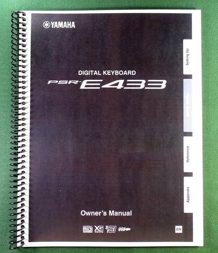 Yamaha psr e433 instruction - yamaha, psr-e433