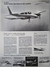 1970'S PUB CESSNA AIRCRAFT FLUGZEUG AVION CESSNA 310 K ORIGINAL FRENCH AD