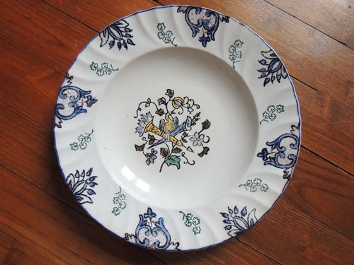 Assiette ancienne faïence - assiette,