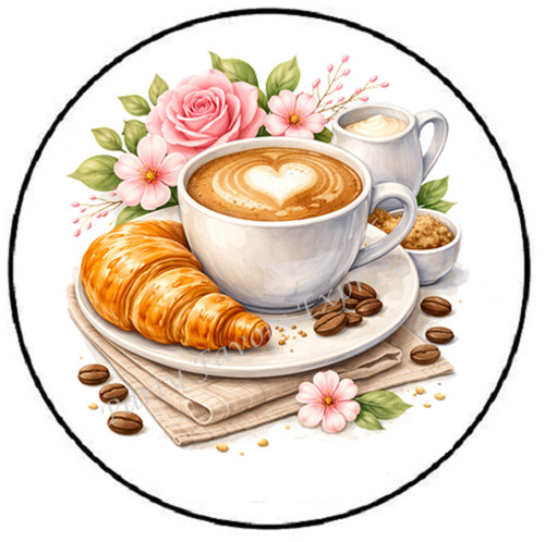 Coffee and croissant envelope - coffee,