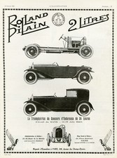 "ROLLAND PILAIN 2 LITRES" Annonce originale entoilée L'ILLUSTRATION 19/07/1924
