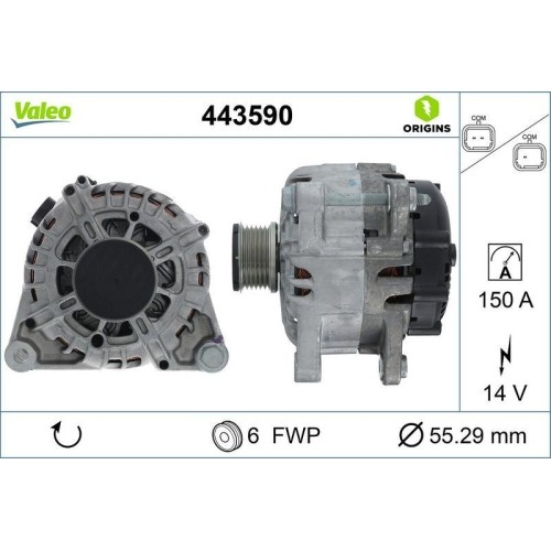 Alternateur valeo 443590 - alternateur,