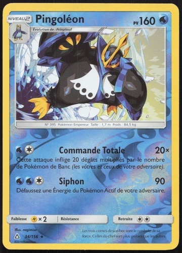 Carte pokémon pingoléon - pokémon,