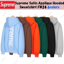 Sweat à capuche avec appliques en satin suprême FW24 6 couleurs Taille S-XXL