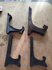 Lots de 4 supports en bois noir laqué et plastique...