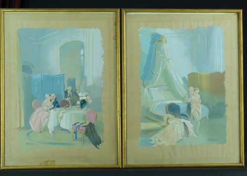 Ancien tableau banquet - le,