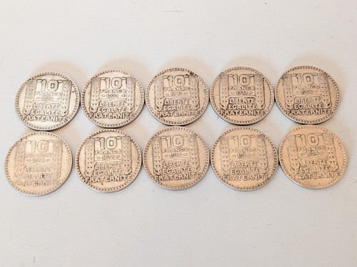 Lot pièces 10 francs - pièces,
