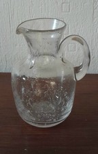 Petit Pichet à  vin transparent en verre bullé (Biot ou La Rochère)