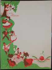 ANCIEN MENU EN ALSACE KIRSCH