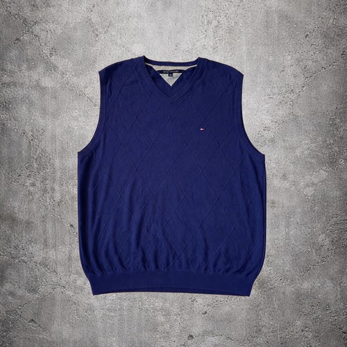 Sleeveless blue sweater - ,