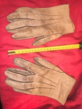 Gant officier cuir beige