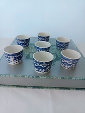 7 Tasses à Saké Porcelaine