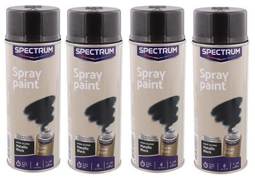 Bombes noir metalic peinture - bombes,