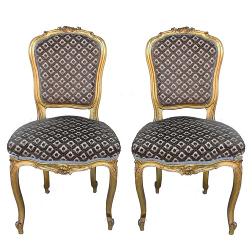Chaise bois doré style louis - doré,