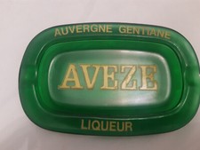 Cendrier en verre publicitaire AVEZE LIQUEUR AUVERGNE GENTIANE