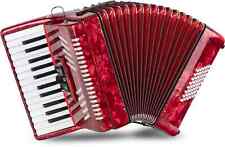 Accordeon Chromatique 48 Boutons Bass 26 Touches Dessus Set Sangles Coffre Rouge