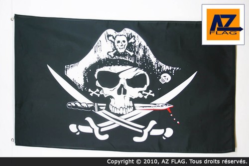 Drapeau pirate sabres 90x60cm - drapeau,