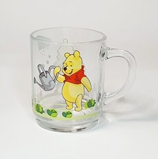 Ancien Mug Tasse Winnie L'Ourson Transparent No Relief 3D Bol Arcopal Luminarc 